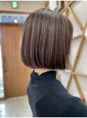 クールショートボブ 切りっぱなしボブ
