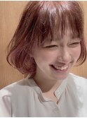 【ウルフ × pinkインナーカラー】デザインカラー/くびれヘア
