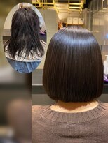 ダブルオーバイオーバーレイ 武蔵新城(w/o by Overlay)&nbsp;自然に仕上がる縮毛矯正【施術例】〔武蔵新城〕〔縮毛矯正〕