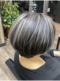 脱白髪染め/白髪ぼかしハイライト/グレーヘア/大船駅/白髪/大船