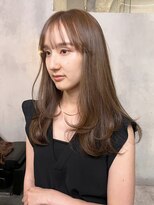 アイティー バイ アルバム 中野店(IT by ALBUM) カーキベージュレイヤーロングニュアンスカラー_ba483521