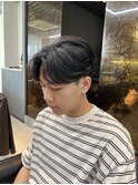 カルマパーマショートセンターパート