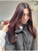 赤強めボルドーカラー