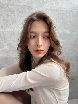 アールヘアーデザイン 藤が丘(r hair design) ゆるふわロングベージュカラーブリーチしない透明感カラー