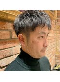 おじさんショート　ツーブロックスタイル　40代50代人気ヘア