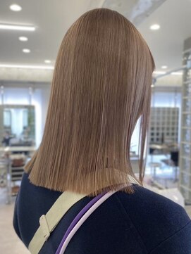 サンクマーケット 渋谷(cinq MARKET) 渋谷ピンクベージュカラーペールピンクカラー顔周りレイヤーボブ