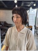 大人可愛い20代30代40代◎ふんわりパーマの小顔ショートボブ