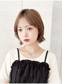 マロンベージュ/ボブ/前髪/レイヤー/小顔/髪質改善/縮毛矯正大宮