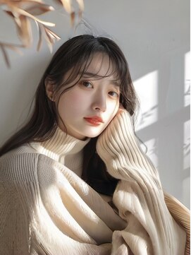 プラス ファースト ヘア(Plus 1st) シースルーバング×ロングヴェーブ