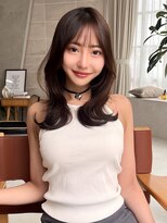 アンジェリカ 難波店(ANGELICA) ANGELICA 暗髪チョコブラウン ぱっつん前髪