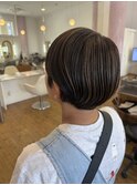 白髪ぼかしショートカット【佐賀美容室/白髪の専門家】