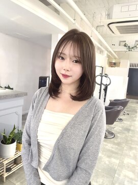 ファブルヘア(FABLE HAIR) ブリーチなしWカラーでヘーゼルベージュ
