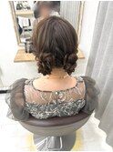ツインお団子 結婚式ヘア 参列ヘア