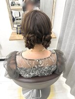 プティクローシェ バイ クオーレ(petite cloche by CUORE)&nbsp;ツインお団子 結婚式ヘア 参列ヘア