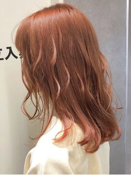 韓国風 オレンジベージュカラー 柔らかさも L リジー Rijii のヘアカタログ ホットペッパービューティー