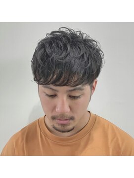 パール(PEAR+L) メンズ×ランダムパーマ×マッシュウルフ×ツーブロックショート