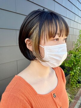 エクラヘア(ECLAT HAIR) 丸みボブ×フレーミングカラー