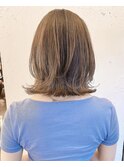 小顔イメチェン、ラベンダーグレージュカラーくびれレイ