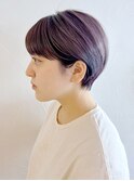 丸みショート_グレージュカラーボブウルフ_ba400151