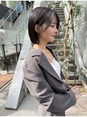 NUDE10代20代30代40代 斜めバング ダークアッシュ 結べるボブ
