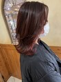 オーブ ヘアー モア 広島2号店(AUBE HAIR more) チェリーレッド。ブリーチなしでもいけます。