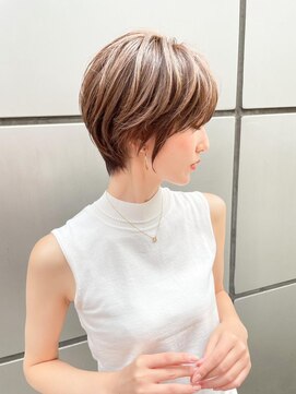 ロンドホットリップ 立川(Lond hot lip) 大人ガーリー/ブリーチなしチョコレート×顔周りショート[立川]