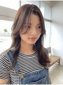 顔周りレイヤー ブリーチなしベージュ