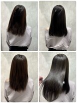 ウプヘアサロン&nbsp;ヘアカラーと共に、縮毛矯正で艶感を。