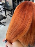 ブリーチ有りオレンジカラー