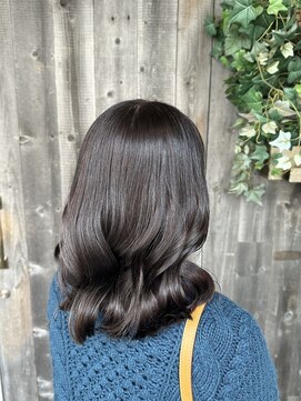 オネスト 八柱店(onest) 黒髪/グレーベージュ/レイヤーロング/前髪パーマ