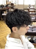 【曽我尾真生】スペインカール/メンズパーマ/刈り上げショート