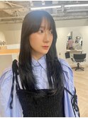 ミディアム顔周りレイヤーおくれ毛前髪万代新潟