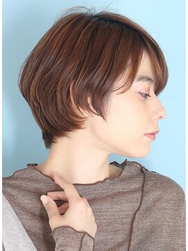 インセプション 銀座(INCEPTION) 40代50代小顔黒髪ネビージュボブルフワンレン前髪ありショート