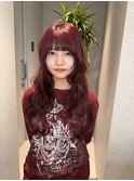 【KASUMI天神美容室】カシスレッド×レッドカラー