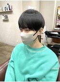 メンズライク刈り上げショート ハンサムマッシュ ブルーブラック