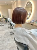 切りっぱなしボブショートボブタッセルボブ縮毛矯正ミニボブ30代