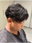 三重桑名ニュアンスパーマフェザーパーマ緩めセンターパートヘア