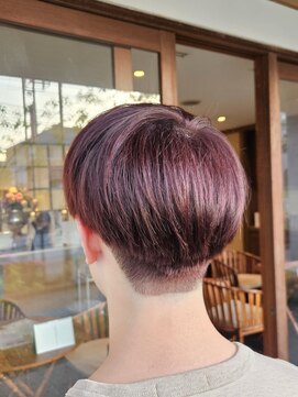 ユウヘアー 本山店(U Hair) ピンクブラウン/王道マッシュ/刈り上げスタイル
