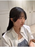 盛れる前髪カット/顔周り/前髪ストレート