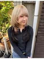 ゼロヨンハチ(048) 全体ブリーチと『染める』エクステ