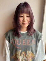 ツイギー 宮西店(TWiGGY) ミディアムレイヤー×ピンクラベンダー