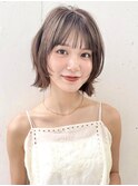 ☆切りっぱなしボブ　韓国風ミディアムレイヤー☆イメチェン
