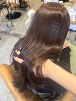 ラボヌールヘアーパルフェ 大宮西口店(La Bonheur hair parfait)&nbsp;mocha brown/透明感カラー/くびれ巻き/コテ巻き/ロングヘア