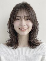 リタ 枚方(Rita)&nbsp;秋カラーミディアム顔周りレイヤー暗めグレージュ韓国