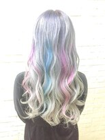 ヘアーエクステンド エフ 渋谷(f)&nbsp;パステルブルー＆ピンクメッシュ