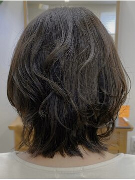 ヘアーワークスタジオ ノイズ(noize) #ゆるふわボブ #グレージュカラー #レイヤー #ミディアム