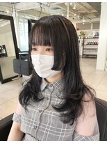 アクアオモテサンドウ(ACQUA omotesando)&nbsp;＊個性的黒髪姫カットウルフヘアセミロングウルフレイヤーカット