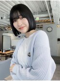 【CAF 照下 イメチェン 似合わせカット 愛され黒髪ボブ】