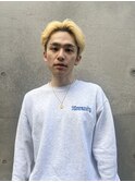 ブロンドセンターパート