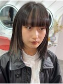 韓国風前髪カラーグレージュ!
